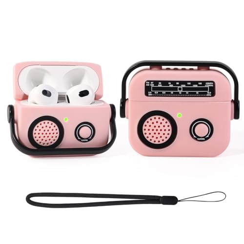 Custodia per auricolari AirPods di terza generazione 2021 silicone con simpatico cartone animato custodia protettiva antiurto con portachiavi per 3