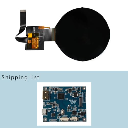 Image of 5.0 Inch Round LCD Display,1080x1080 350 nits Circular IPS Screen | with H /D Controller Board,Sensor Panel for PC Case Mod,Simulator Monitor ,Smart Home Center & Sim Dash