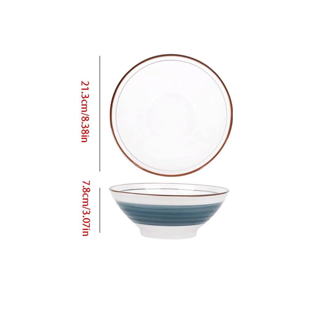 Miska na zupę w stylu retro, podszkliwna, do gospodarstwa domowego, duża miska na zupę, makaron ceramiczny, duża miska, miska do makaronu instant