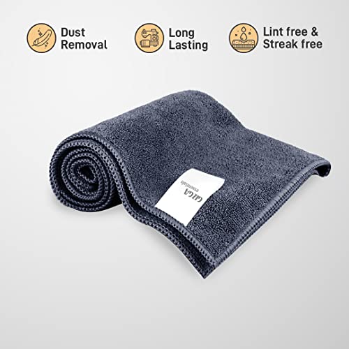 Image of AirCase Gizga Essentials Microfiber Cloth, 240 GSM, High Absorbent Automotive Microfibre Towels for Car Bike Cleaning Polishing Washing, Multipurpose Cloth for Laptop, Mobile Screen, Kitchen Cloth