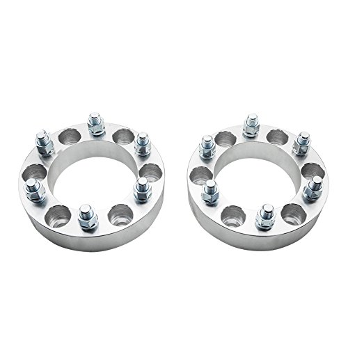 TRIBLE SIX 2Pcs 38mm 1.5'' Wheel Spacers Adapters 6x5.5'' to 6x5.5'' 14x1.5 Stud 108mm Bore Replacement for Silverado Suburban 1500 Tahoe GMC Sierra Savana Yukon XL 1500 K2500