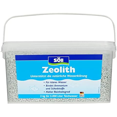 Söll 14710 Zeolith Natürliches Klinoptilolith Granulat Entgiftung von Teichen 5kg - Wasserklärungsmittel bindet Ammonium & Stickstoff kontinuierlicher Schadstoffabbau Cover