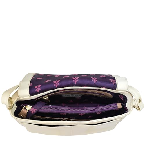 Image of Anuschka Women's Leather Crossbody Bag - Hand-Painted Genuine Leather Handbag with Adjustable Strap - 683, Crossbody Bag