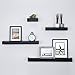 Ballucci Modern Ledge Wall Shelves, Set of 4, Black