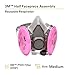 3M Half Facepiece Reusable Respirator Assembly Kit 6391, Size Medium, P100, Lightweight, Comfortable, Easy to Adjust, Includes 2091 Particulate Filter, Welding, Soldering, Asbestos