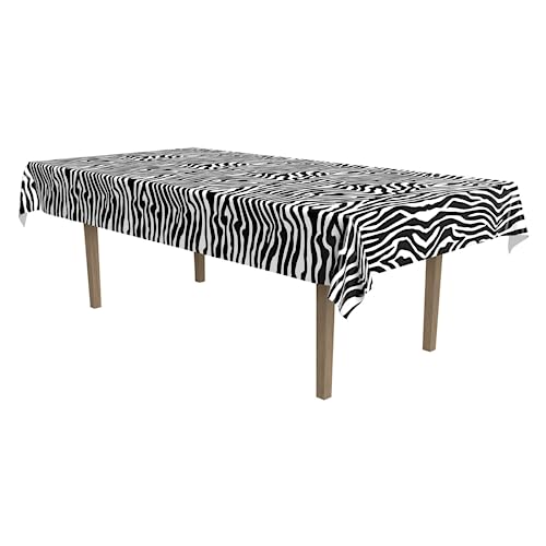 Zebra Print Plastic Tablecover