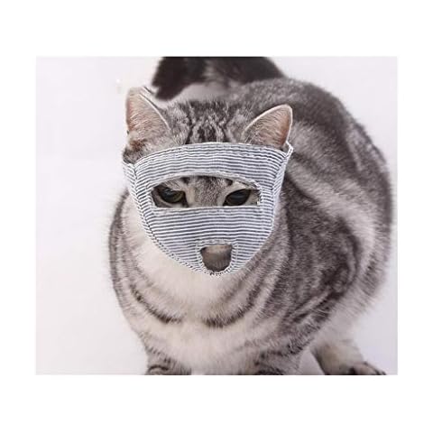 Z-PET Cat Muzzles Breathable Cat Face Mask Pet Grooming Muzzle Prevent Cats From Biting And Chewing (Size : M) Cover