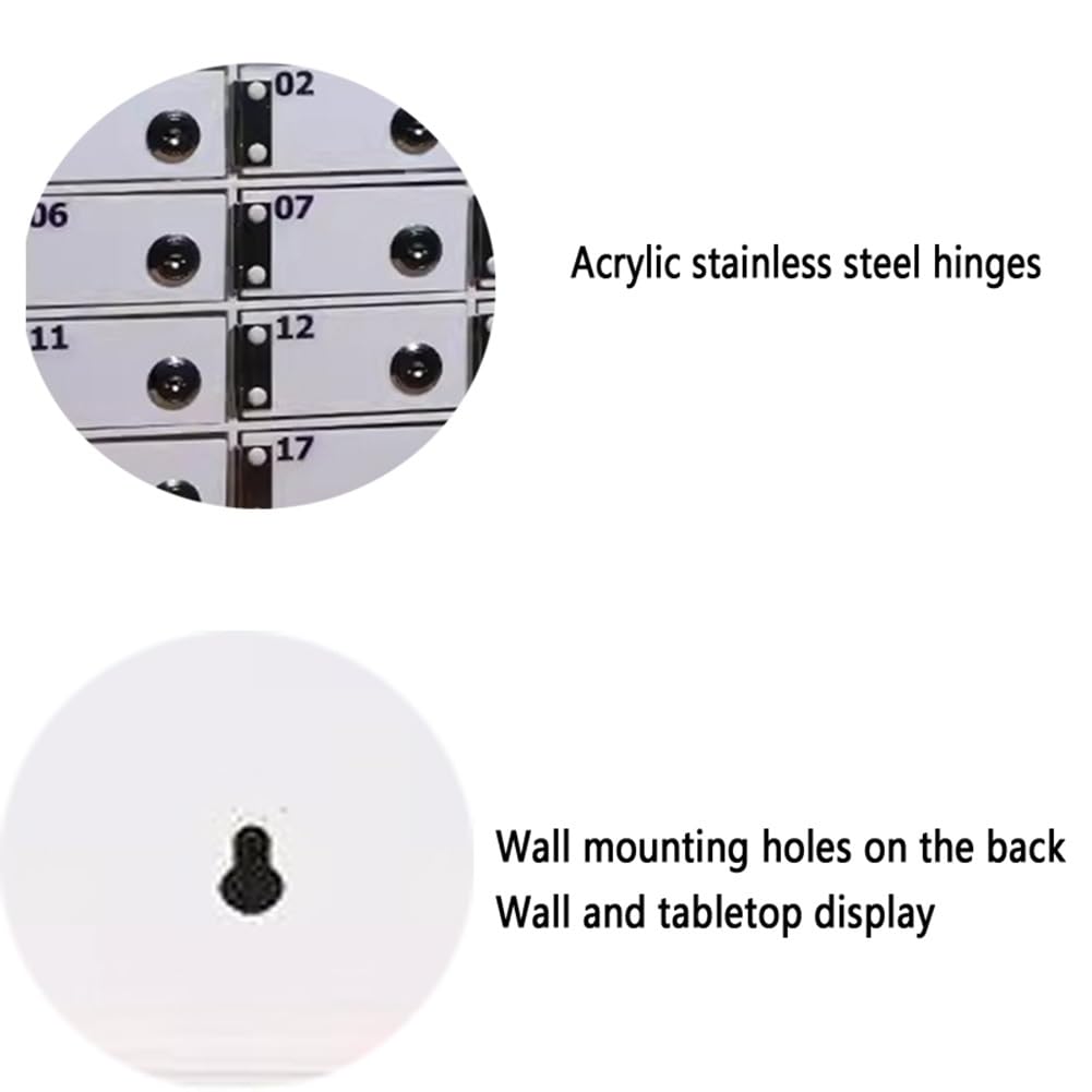 Handy-Schließfach Box Acryl Silber Wandmontiert 12 Slots Büro Schule Klassenzimmer