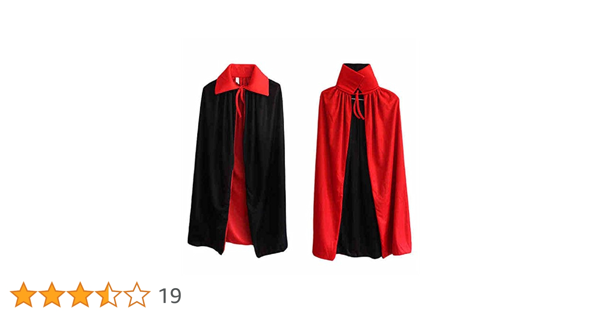 Amazon | リバーシブル ロング マント (140cm 黒 赤) 大人 仮装
