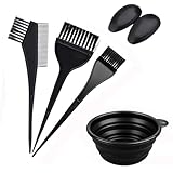 KEAIDUO Haarfärbe-Mischschüssel und Pinsel-Set, 5-teiliges Haarfärbewerkzeug-Set, Pinsel doppelseitiger Kamm, Färbepinsel, Ohrabdeckung, Haarfärbewerkzeuge für Zuhause, Salon, Schönheit