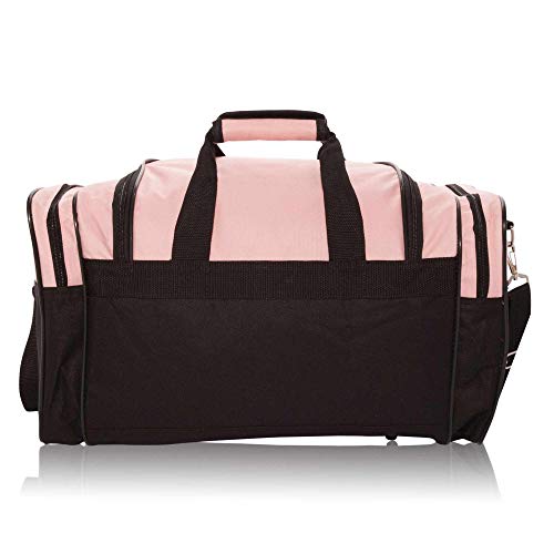 Dalix Ballet Shoes Dance Duffle Bag Embroidered Travel Gym Duffel Pink4