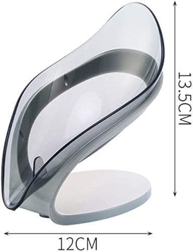 Miniatura 7 de Cabilock Jabonera en forma de hoja, 2 piezas, soporte creativo para jabón de ducha para baño, cocina, diseño de drenaje práctico, contenedor de