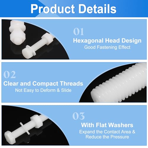 Vis hexagonale plastique M6 pour l'assemblage de vos maquettes et l'impression 3D
