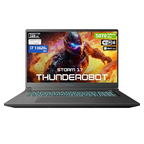 Thunderobot Storm 17 5070 Q[~Om[gp\R 17.3C` QHD 165Hz 2K fBXvC Intel Core i7-13620H GeForce RTX 5070 64GB DDR5 RAM 2TB SSD R