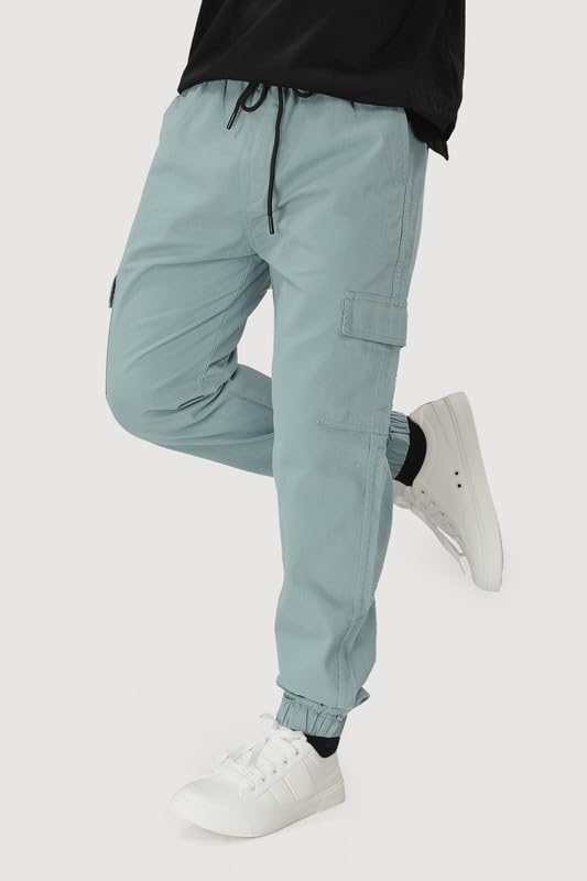 Image of UNOseven Boys Cotton Cargo Jogger Pant - Slim Fit - Available from 7 Years to Size XL