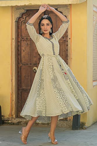 Image of Juniper Women's Georgette Printed Anarkali Kurta