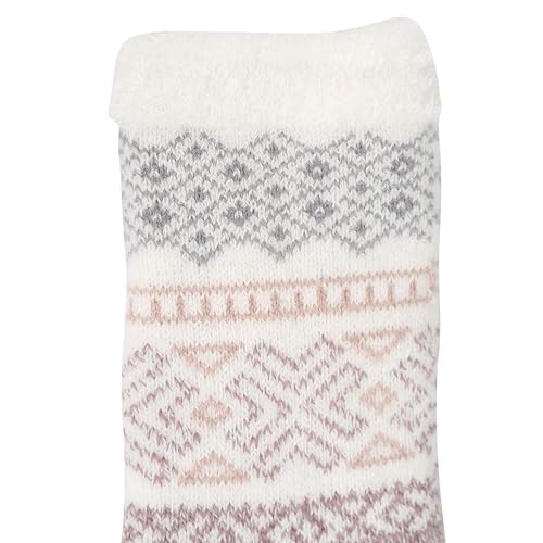 Image of Heat Logic Women's Thermal Socks, Hiking Warm Winter Thick Thermal Crew, Cozy, Cabin & Boot Socks, With & Without Grippers
