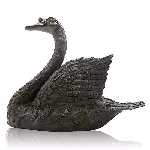 Ornement sculptures d'animaux cygne bronze statue maison et bureau H3TF5J