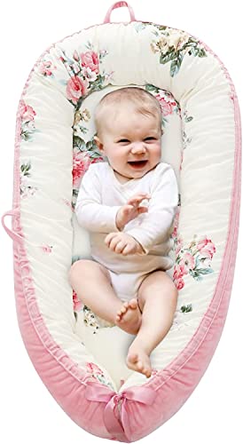Image of Baby Lounger for Co Sleeping Newborn Lounger Cover Sleeper Baby Nest Sleeping Bed Washable Newborn Baby Bed for Traveling Infant Portable Crib Bassinet Baby Must Have Essential Baby Registry Search