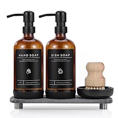 Amber Bottle + Black Pump