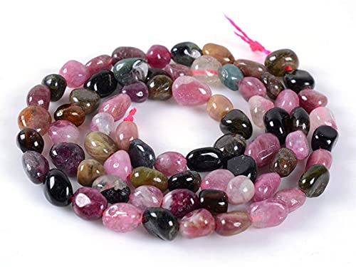 Tourmaline multicolore LKBEADS 0751, perles naturelles 5mm pour vos ateliers de bijoux d'été