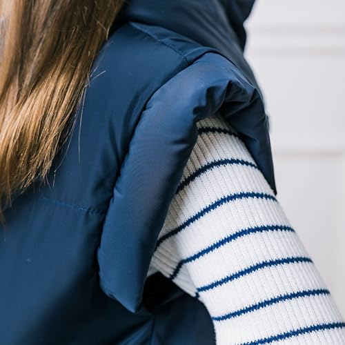 Hope & Henry Girls' Quilted Riding Vest with Snap Front4