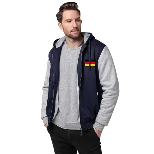 British Flags Sexy Men's Full-Zip Hooded Fleece Sweatshirt Zip Up Jackets with Hood for Men