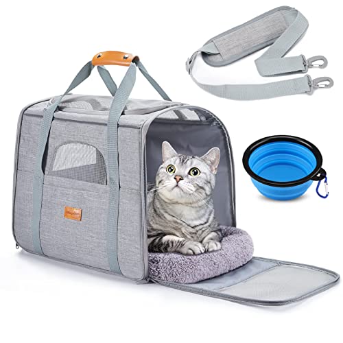 Morpilot Transportbox Katze Katzen transportboxen, Faltbare katzentasche transporttasche, hundetragetasche Transporttasche mit Einstellbar...