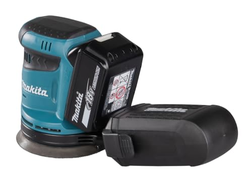 Makita DBO180ZJ Exzenterschleifer 18 V Makpac - ohne Akku und Ladegerät Blau Silber 125 mm