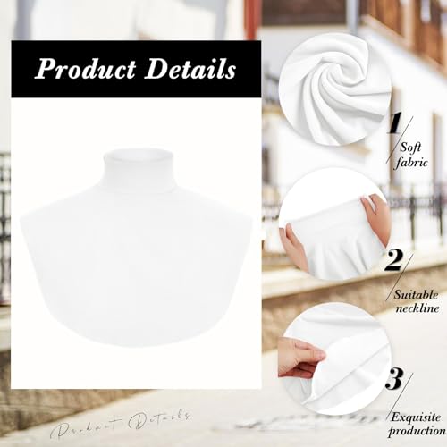 Image of Cutecrop Turtleneck Dickey Extra Large Fake Collar Detachable Dickey Collar Half Mock Turtleneck for Men Women