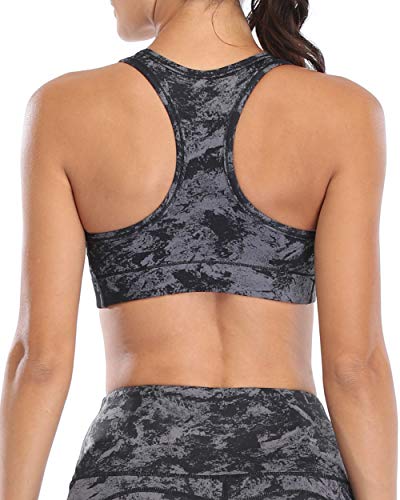 Image of Oalka Women's Racerback Sports Support Workout Running Bras