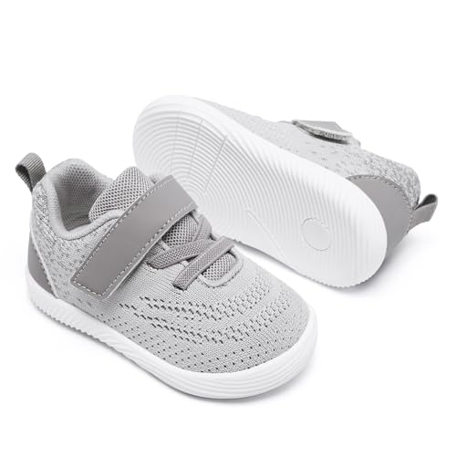 Image of MORENDL Toddler Sneakers Baby Boys & Girls Barefoot Shoes Lightweight Breathable Walking Running Tennis Athletic Sport Shoes