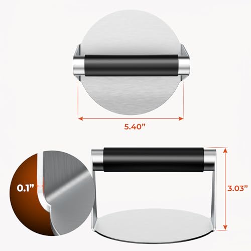 Pisol Stainless Steel Smash Burger Press