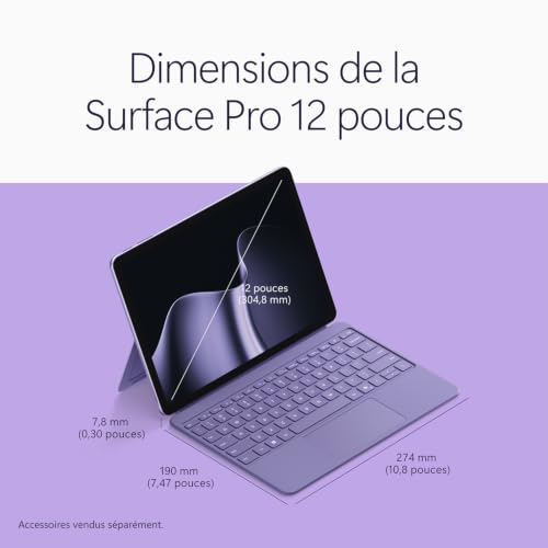 Microsoft Surface Pro, 12" | Snapdragon X2 Plus | 16Go RAM, SSD 256Go