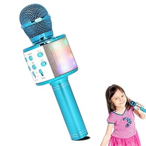 HALOVIE Kids Microphone Bluetooth Wireless Microphone Handheld Speaker Karaoke Equipment for Home KTV Player Party…
