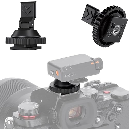 Kamera Adapter für DJI Mic Mini Empfänger,Kaltschuh Halterung für Dji Mic Mini mit 1/4 Zoll-20 Gewindebohrung,Mikrofon Kabellos Cold Shoe Adapter für DSLR Mirrorless Kameras & Stativ(Nur für Micmini)
