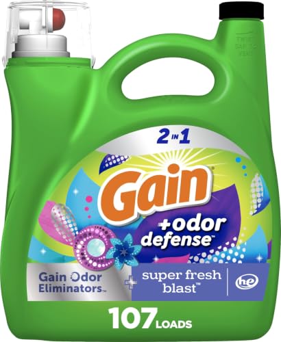 Gain + Odor Defense Liquid Laundry Detergent...