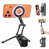 Magsafe スタンド スマホスタンド 三脚 マグネット 薄型 折りたたみ式 両面マグネットマグセーフ ス自撮り棒 アルミ製 卓上スタンド タンド Stand スマホさんきゃく360°回転対応 飛行機/旅行/Vlogに最適 Android/iPhone17/16/15/14/13 Pro Max対応