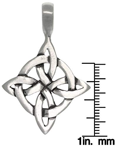 Celtic Good Luck Knot Pewter Pendant Necklace 18"3
