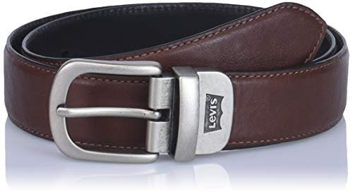 Image of Levi's Leather Men's Levis 40Mm Reversible Belt With Brushed Silver Buckle