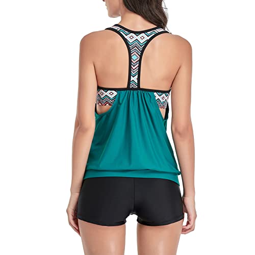 Maillot de bain tankini curvy vert idéal pour la plage