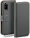 Produktbild moex Klapphülle für Samsung Galaxy S20 / S20 5G Hülle klappbar, Handyhülle mit Kartenfach, 360 Grad Schutzhülle zum klappen, Flip Case Book Cover, Vegan Leder Handytasche, Dunkelgrau