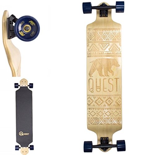 Quest Skateboards California Native Spirit Skateboard,Longboard , 41", Natural, Beige #TOP7