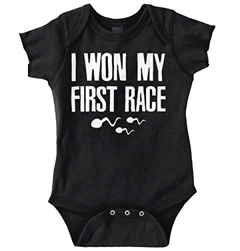 Image of Brisco Brands Won My First Race Little Swimmers Baby Romper Boys or Girls Newborn