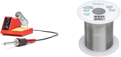 Weller WLC100 - Estación de soldadura de 40 vatios con cable de soldadura Weller de 0.020 in, diámetro 0.020 in, peso 3,527 oz, aleación Sn60Pb40,