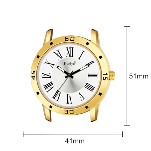 Image of Evelyn Men's Watch, Two-Tone Gold and Silver Analog Watch, Roman Numerals, Metal Band Eve ST 22