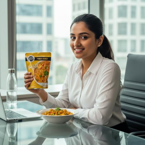 Image of FzyEzy Gourmet Freeze-Dried Paneer Bhurji - Authentic Indian Culinary Delight | Instant Ready-to-Eat Paneer Dish | High-Protein Jain-Friendly Meal | Gluten-Free | Preservative-Free | Just Add Hot Water | Rich Taste & Aroma Preserved | 70g Pack