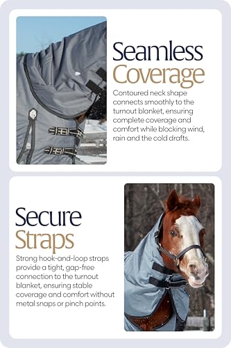 Image of Equinavia Arktis Turnout Neck Cover No Fill | 1200 Denier - Carbon Gray - XL