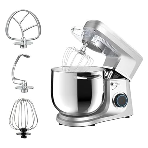 Stand mixers for baking, 11L Food Mixer with Agitator, Dough Hook, Egg Beater, 6-Speed Adjustable 1700W Tilt Head Dough Blender (A,44 * 29 * 39cm)