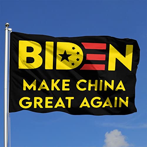 HELIDOUD American Flag by U.S. Veterans Owned Biden Make China Great Again - Anti Biden Flag 4x6 Ft